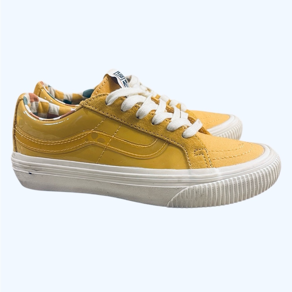 VANS Sk8 Low Reissue Shoes Women Karina Rozunko Patent​ Honey Gold